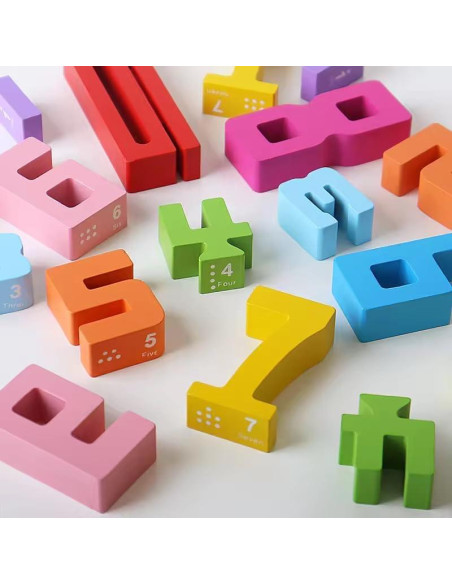 Conjunto de Bloques de Números de Madera AALFA - Juguete Montessori