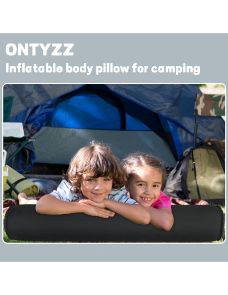 Almohada Inflable Corporal ONTYZZ 120x20cm Negra para Dormir