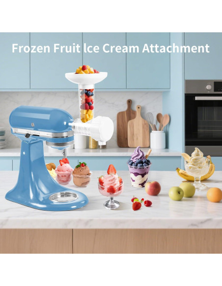 Accesorio de Helado MEILEYII para Batidora Kitchenaid - Sorbete y Yogur Saludable