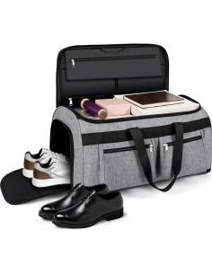 Bolsa de viaje tipo duffel IBFUN 2 en 1 para ropa y zapatos 2