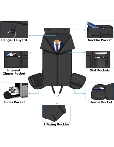 Bolsa de viaje tipo duffel IBFUN 2 en 1 para ropa y zapatos