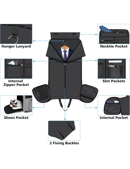 Bolsa de viaje tipo duffel IBFUN 2 en 1 para ropa y zapatos