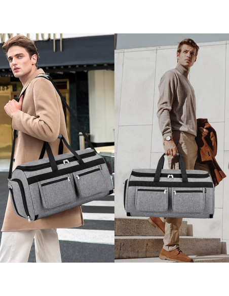 Bolsa de viaje tipo duffel IBFUN 2 en 1 para ropa y zapatos
