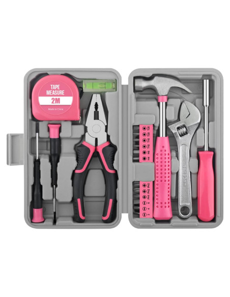 Juego de Herramientas para el Hogar 20 Piezas Elvesoar Rosa