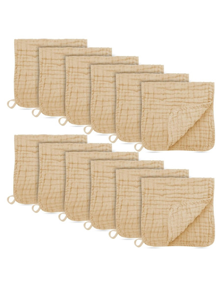 Paquete de 12 Paños de Muselina para Eructar BAMBOO QUEEN 20x10 cm Paquete de 12 Paños de Muselina para Eructar BAMBOO QUEEN 20x10 cm