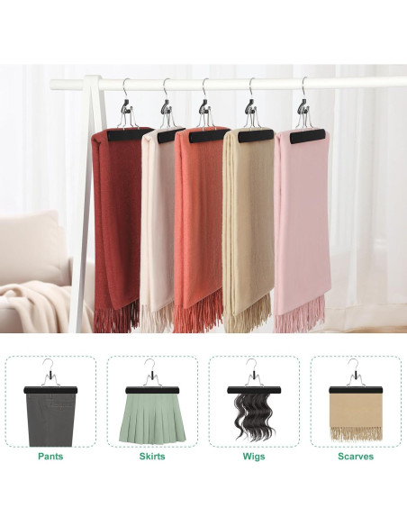 Perchas de Madera Antideslizantes TOPIA HANGER 12 Unidades