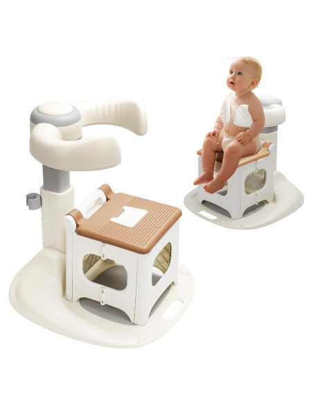 Soporte Plegable para Ducha de Bebé Gris - Altura Ajustable 43-55 cm