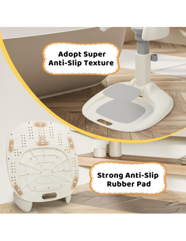 Soporte Plegable para Ducha de Bebé Gris - Altura Ajustable 43-55 cm