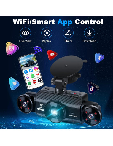 Cámara Dash 4 Canales WIZACE 2K con Control APP y WiFi 5G