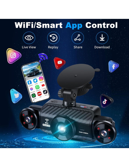 Cámara Dash 4 Canales WIZACE 2K con Control APP y WiFi 5G