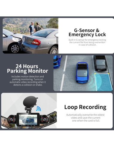 Cámara Dash 4 Canales WIZACE 2K con Control APP y WiFi 5G