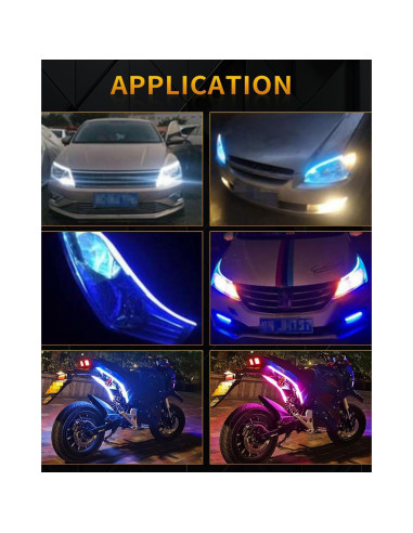 Tiras LED Secuenciales Qasim 60CM RGB Control APP Bluetooth