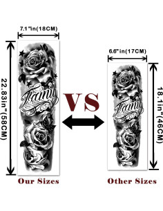 Tatuajes Temporales Impermeables Yazhiji - 46 Hojas Duraderas 2