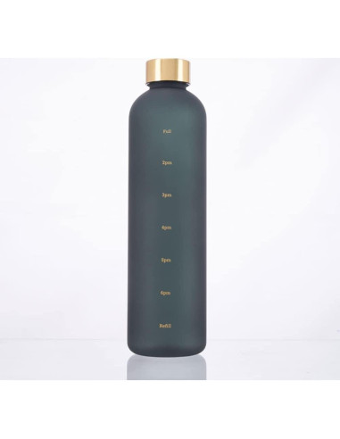 Botella de Agua Eforcase 1L con Marcador de Tiempo Antideslizante