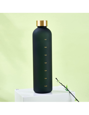 Botella de Agua Eforcase 1L con Marcador de Tiempo Antideslizante