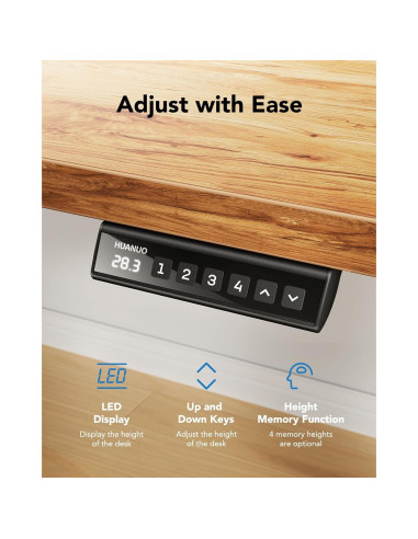 Escritorio de Pie Eléctrico HUANUO 101.6x61 cm Ajustable