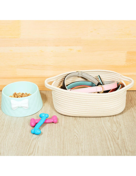 Cestas de Almacenamiento MINTWOOD 5 Piezas Beige Algodón