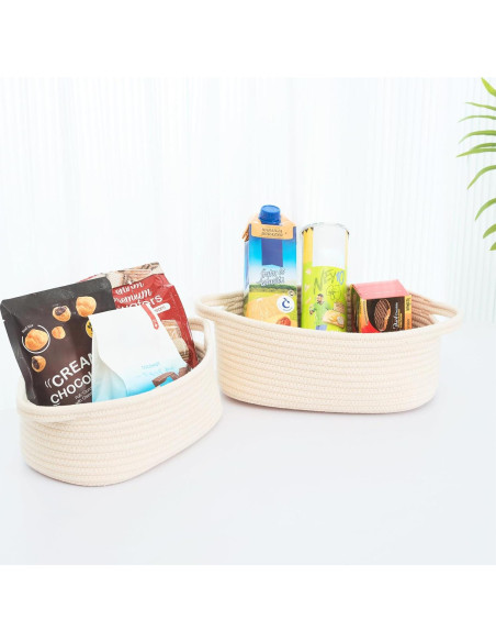 Cestas de Almacenamiento MINTWOOD 5 Piezas Beige Algodón