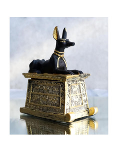 Caja Cartouche Miniatura Anubis Perro Ebros Gift 6.99 cm 2