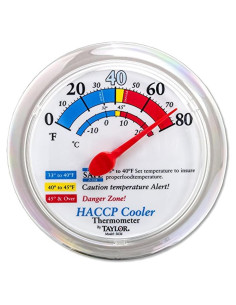 Termómetro de Pared Taylor para Cooler 15.24 cm Blanco