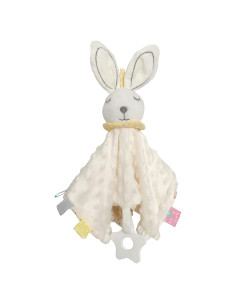 Manta de Seguridad Upalupa Conejo Blanco 30x30 cm con Etiquetas