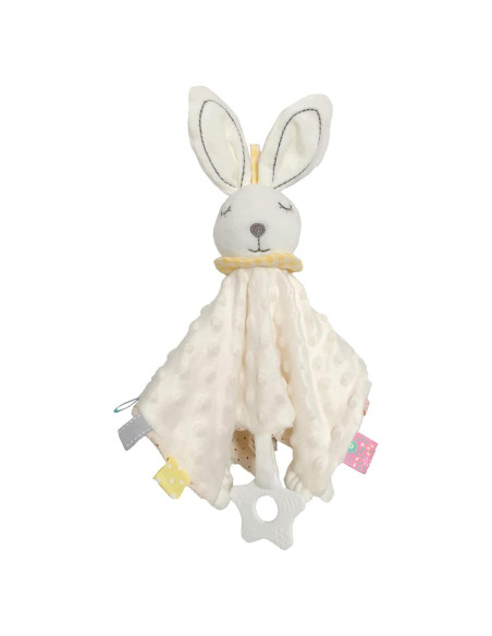 Manta de Seguridad Upalupa Conejo Blanco 30x30 cm con Etiquetas