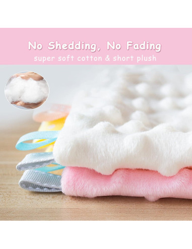 Manta de Seguridad Upalupa Conejo Blanco 30x30 cm con Etiquetas