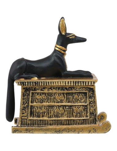 Caja Cartouche Miniatura Anubis Perro Ebros Gift 6.99 cm