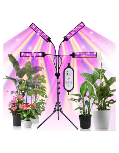 Luz de Cultivo LED Espectro Completo ANDOHAI GL-2 200W 4 Cabezas