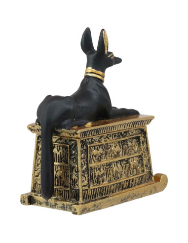 Caja Cartouche Miniatura Anubis Perro Ebros Gift 6.99 cm