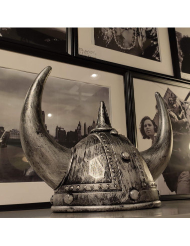 Casco Vikingo con Cuernos LOOYAR para Halloween 21 cm