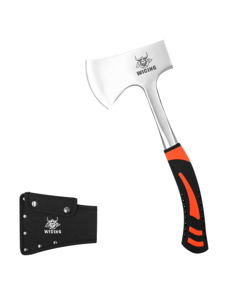 Hacha de Camping WICING 35 cm Acero Alto Carbono con Funda