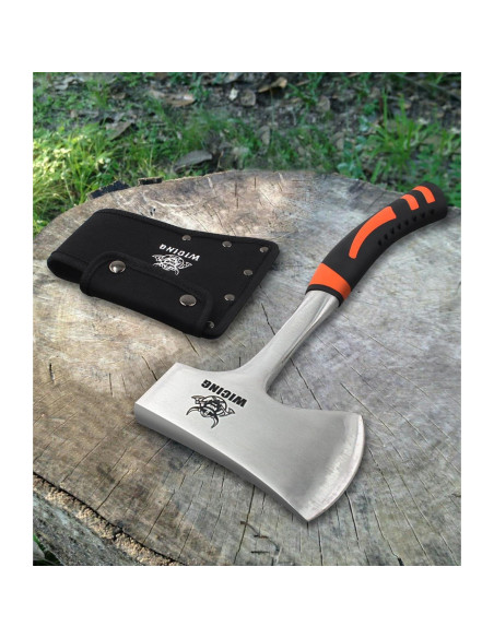 Hacha de Camping WICING 35 cm Acero Alto Carbono con Funda