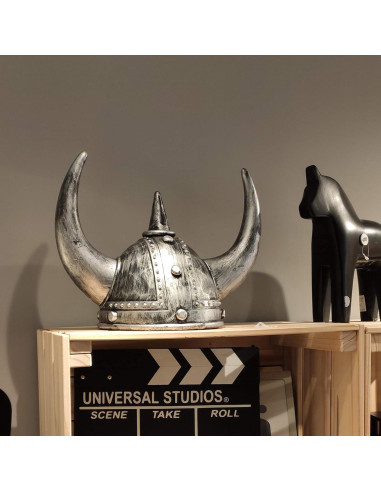 Casco Vikingo con Cuernos LOOYAR para Halloween 21 cm