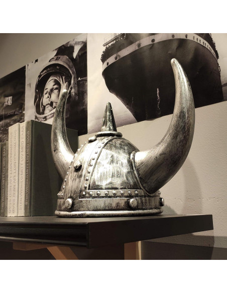 Casco Vikingo con Cuernos LOOYAR para Halloween 21 cm