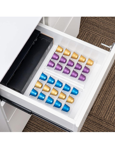 Organizador de Cápsulas de Café Sumerflos 2 Pack Acrílico 30 Cápsulas