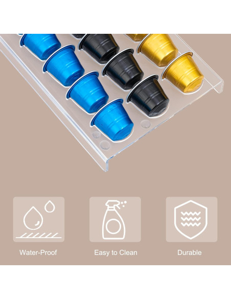Organizador de Cápsulas de Café Sumerflos 2 Pack Acrílico 30 Cápsulas