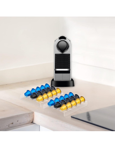 Organizador de Cápsulas de Café Sumerflos 2 Pack Acrílico 30 Cápsulas