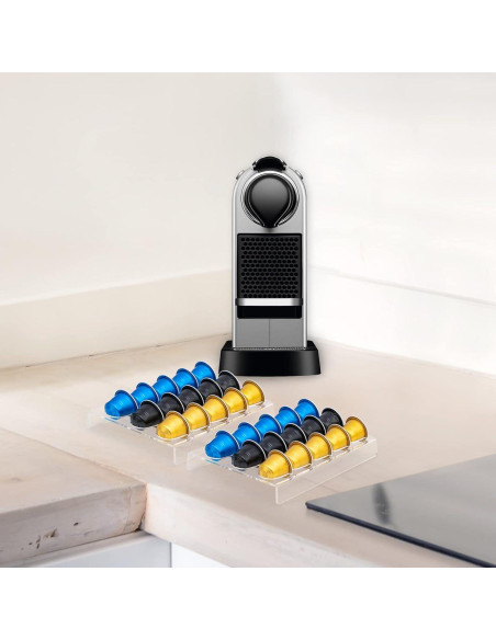 Organizador de Cápsulas de Café Sumerflos 2 Pack Acrílico 30 Cápsulas