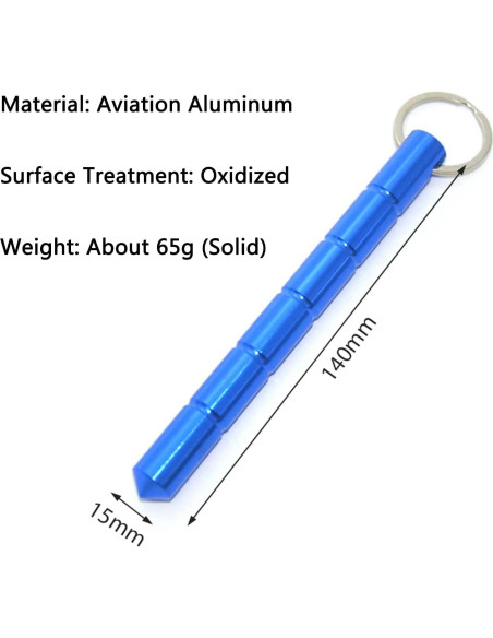 Llave de Defensa Personal de Aluminio para Mujeres - 14 cm