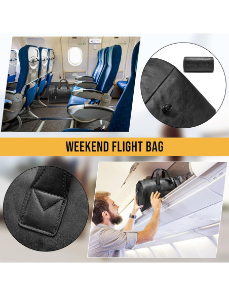 Bolsa de Ropa Convertible Wymulot 50L Negra con Compartimento para Zapatos