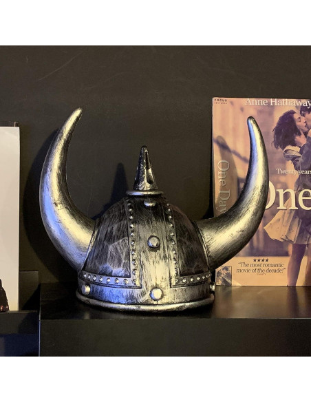 Casco Vikingo con Cuernos LOOYAR para Halloween 21 cm