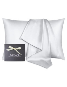 Funda de Almohada de Seda 100% Asmork Estándar 50x66 cm