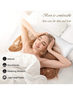 Funda de Almohada de Seda 100% Asmork Estándar 50x66 cm 2