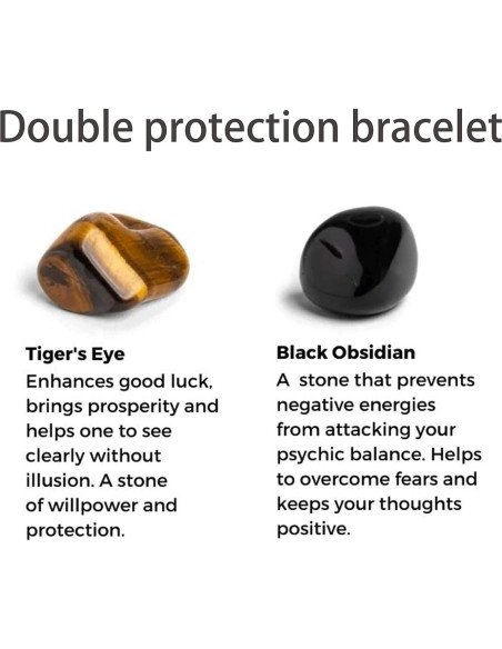 Pulsera de Iniciales para Hombres con Piedras Naturales 10mm