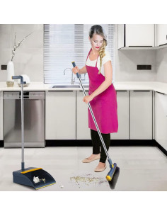 Juego de Escoba y Recogedor CYANLUX, Mango Extensible 139.7 cm 2