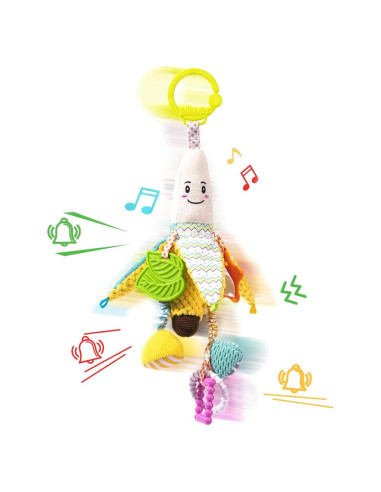 Sonajero Musical Jollybaby Plátano para Silla de Auto Bebé