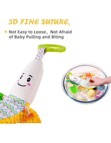 Sonajero Musical Jollybaby Plátano para Silla de Auto Bebé