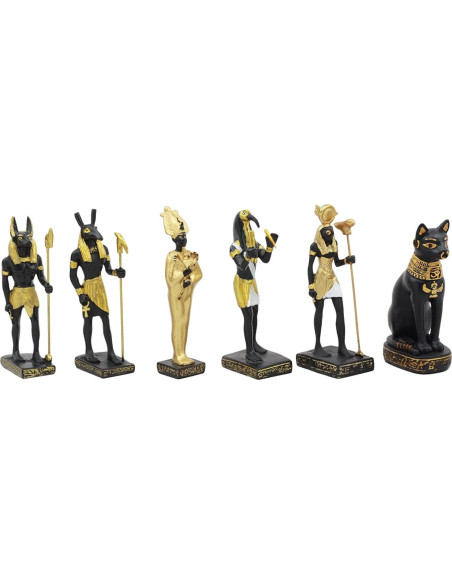 Conjunto 6 Figuras Miniatura Dioses Egipcios Ebros Gift 8.26 cm