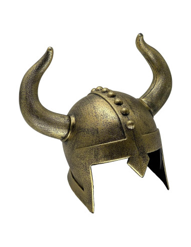 Casco Vikingo con Cuernos Adulto LOOYAR para Halloween 37x27cm